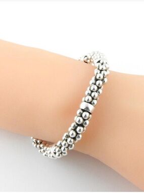 LAGOS Caviar Sterling Silver Beaded Rope With Spacers Bracelet